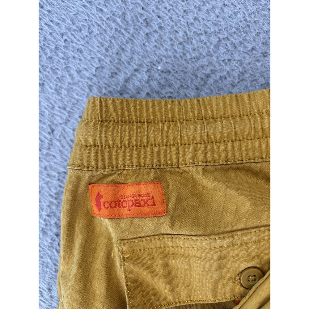 Cotopaxi Salto Ripstop Pants Mens Medium Yellow Drawstring Hiking Utility - Picture 10 of 11